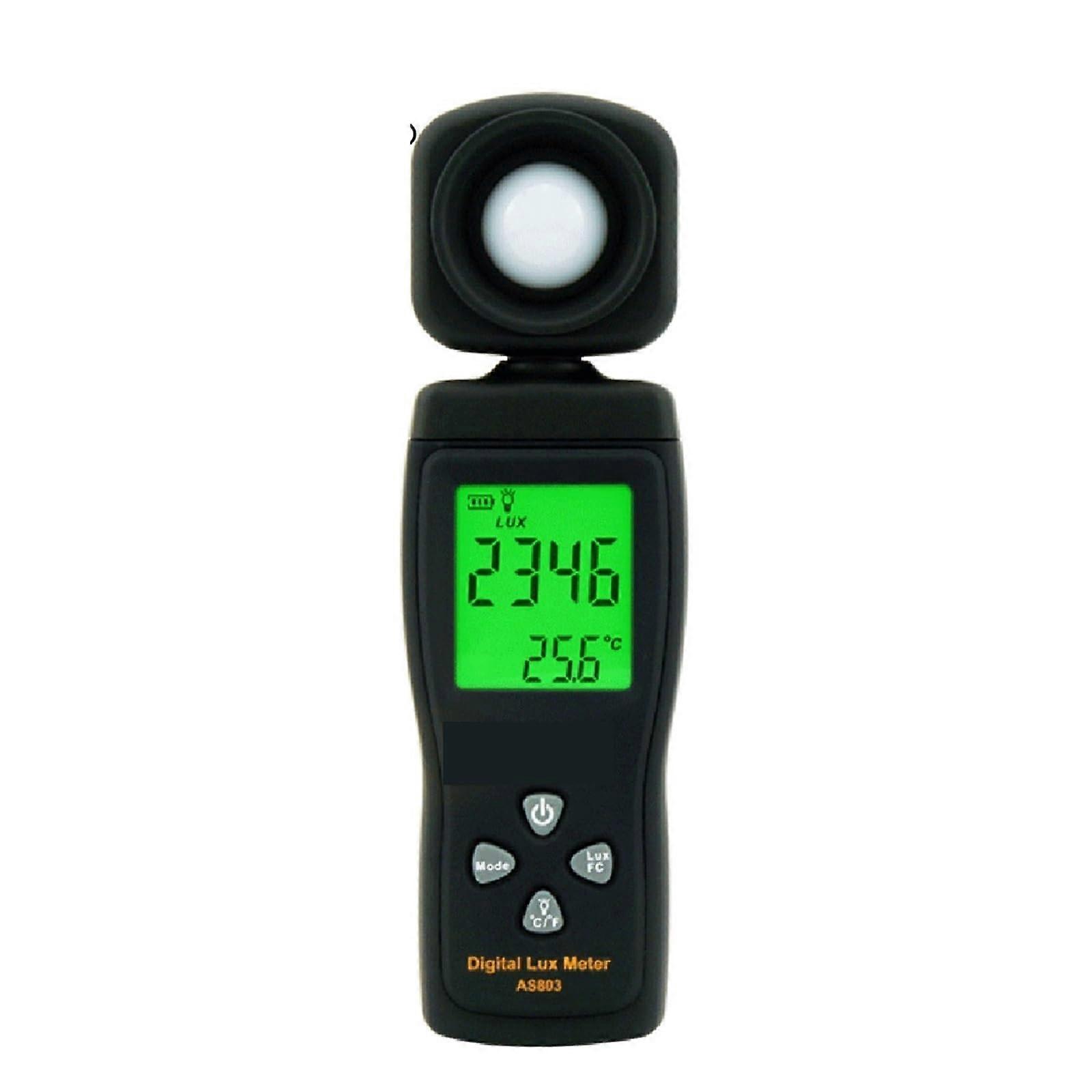 Digital Lux Meter 200000 Lux Range with 180° Rotating Probe and Builtin Temperature Sensor