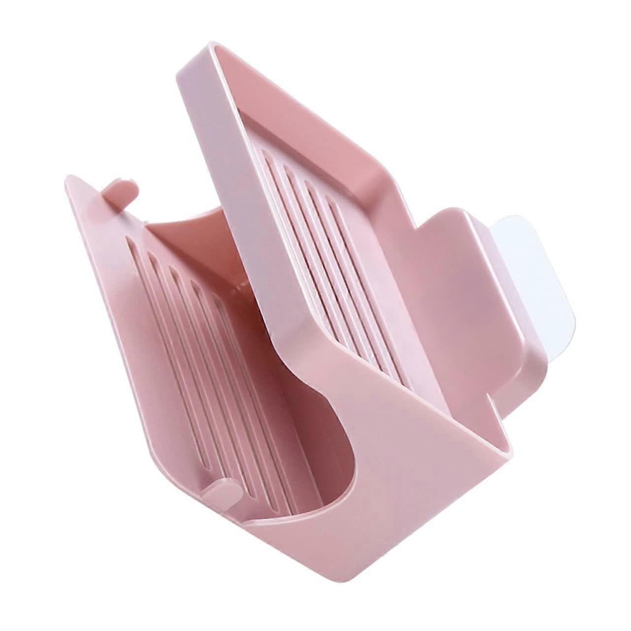 Wall Mounted Double Layer Soap Dish Holder with Drainage Tray Rustproof ABS for Bathroom Shower