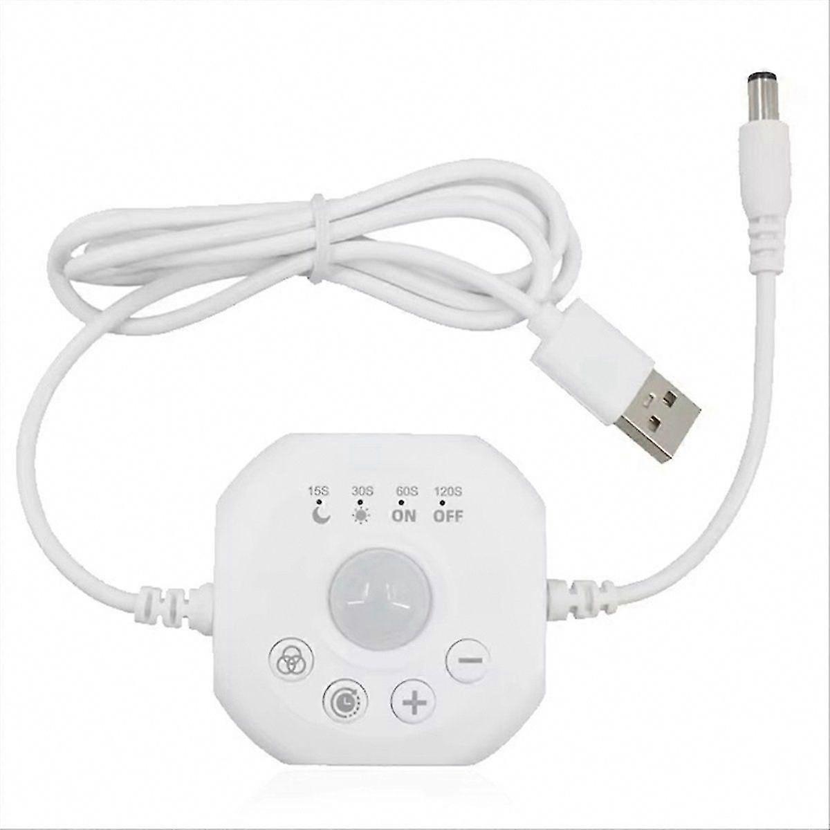 PIR Motion Sensor Light Switch for LED Strip, DC5-24V Dimmer with Timer, Automatic Monochrome Controller