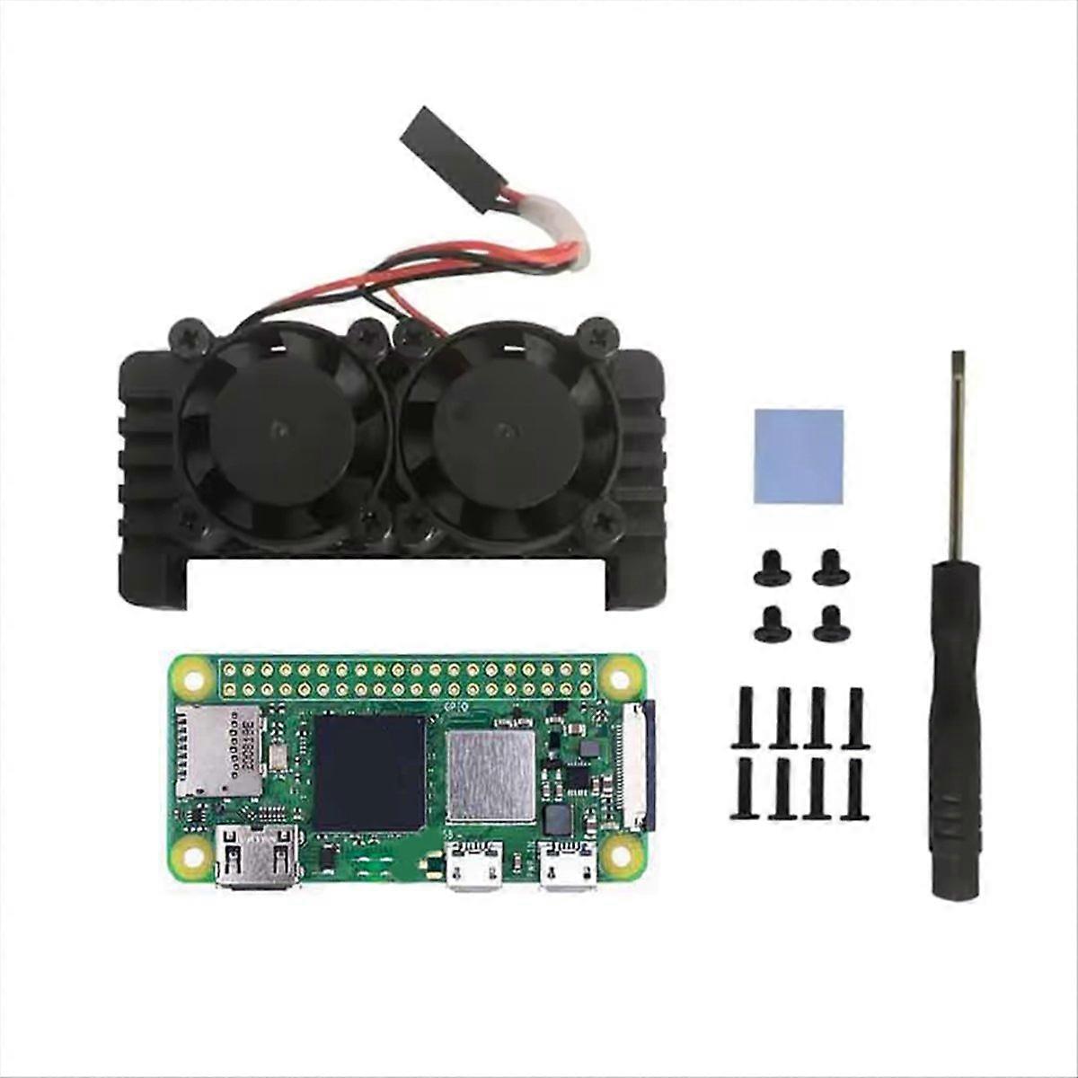 Dual Fan Heatsink Case for Zero 2W Enhanced Cooling