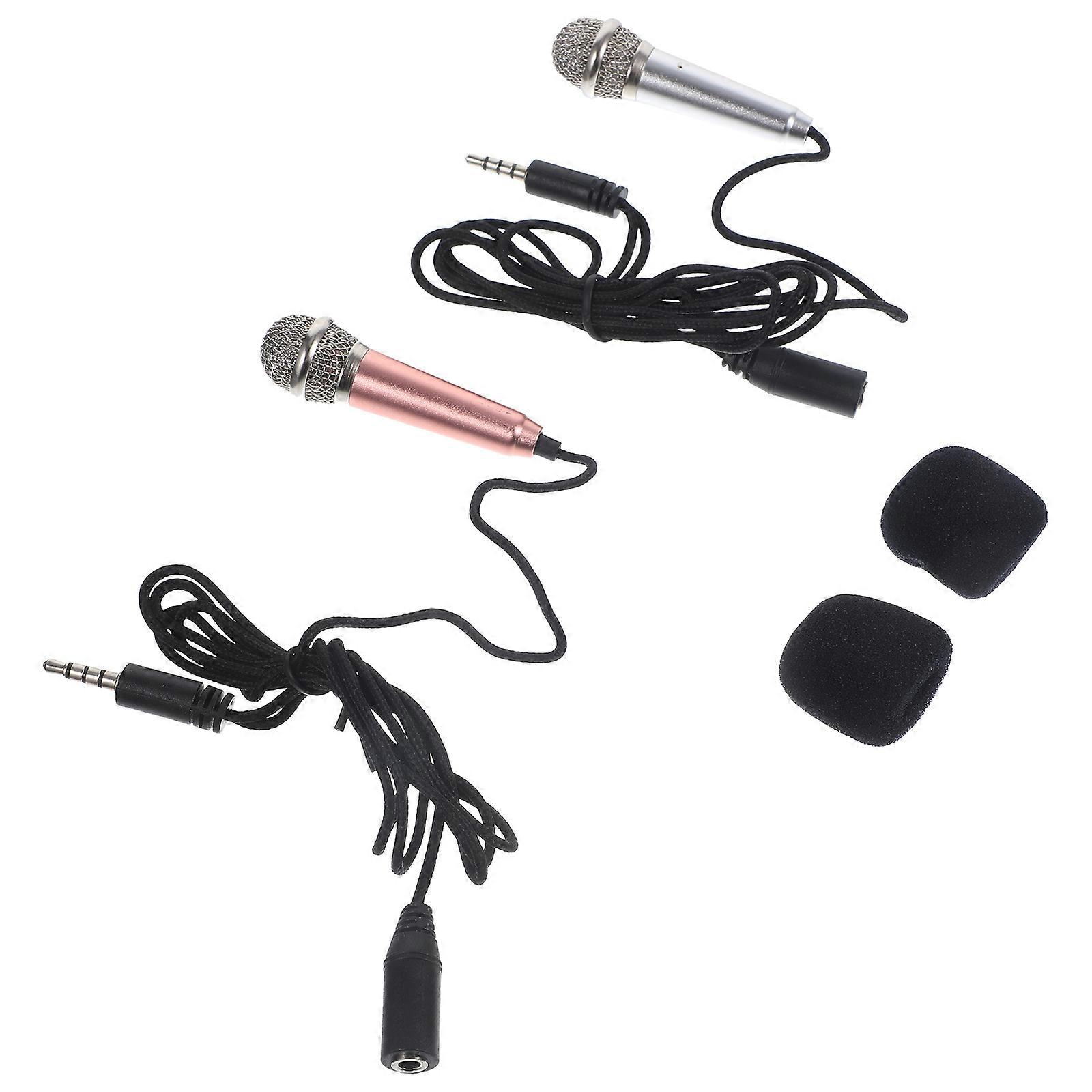 Miniature Microphone for Live Broadcast with Portable Design 2Pcs Set