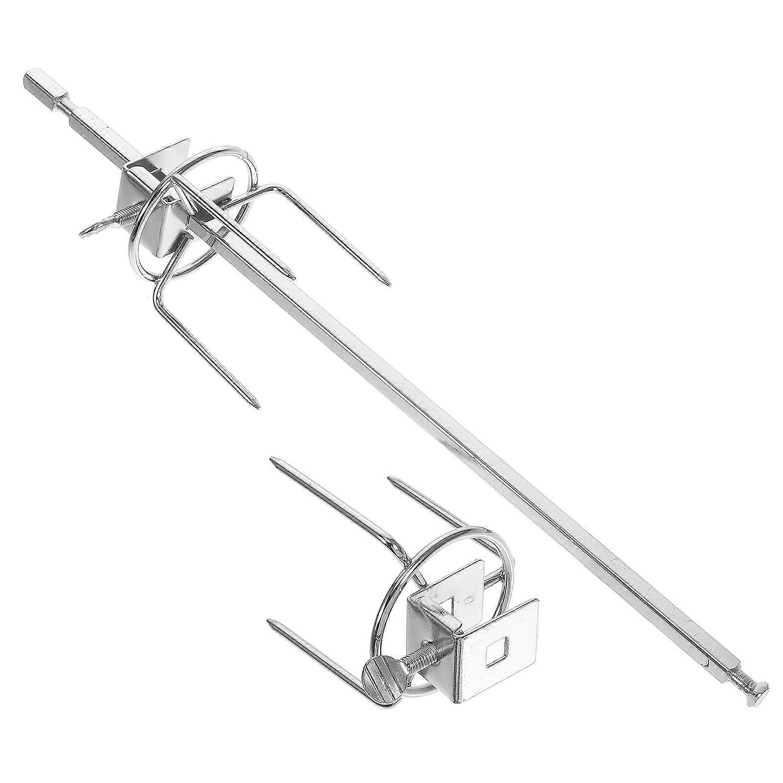 Stainless Steel Grill Fork Rotating Function for Roast Chicken with 1Set