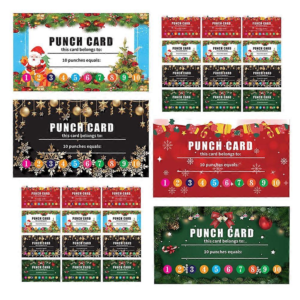 Multi Color Reward Cards for Classroom Incentive 100Pcs Punch Set