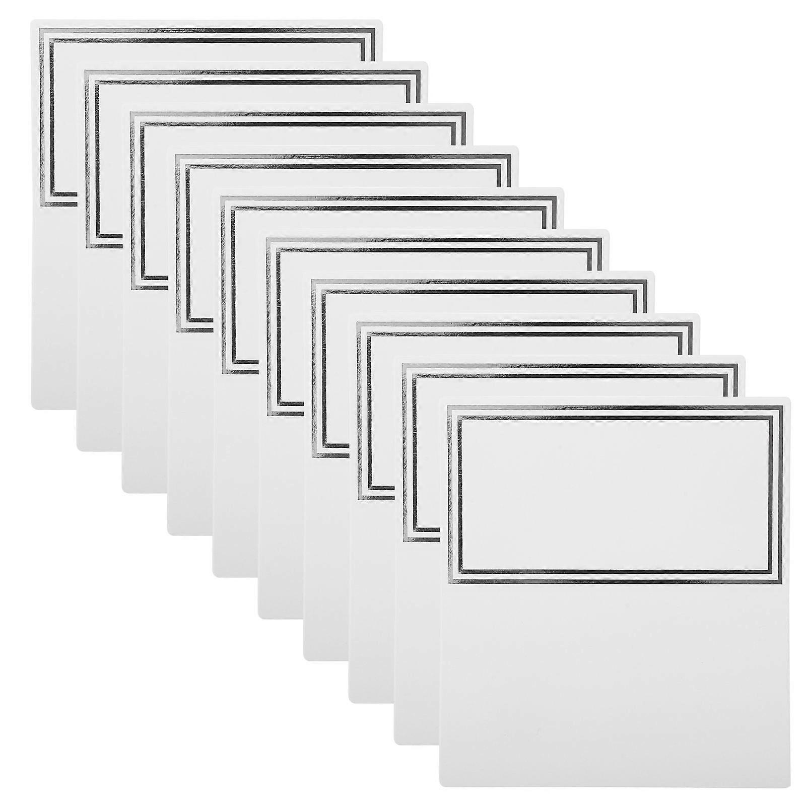 Wedding Seat Table Place Cards Double Frame Silver Card 50Pcs