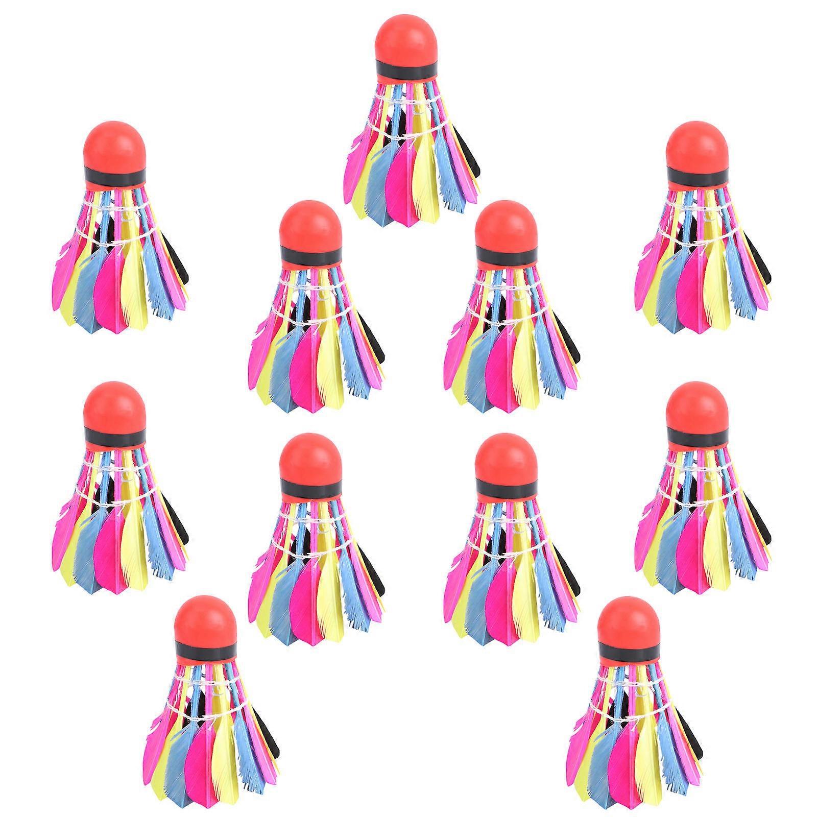 Beautiful Badminton Shuttlecocks for Playing 11Pcs Colorful Durable Nylon Set