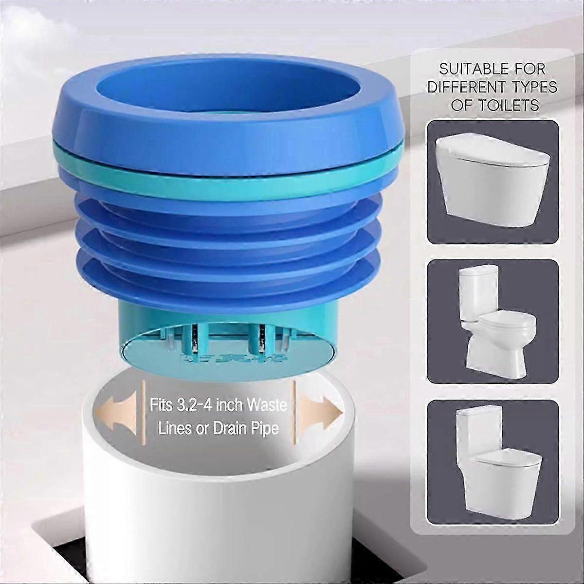 2PC Toilet Flanges Wax Rings with Prevent Backflow Valve