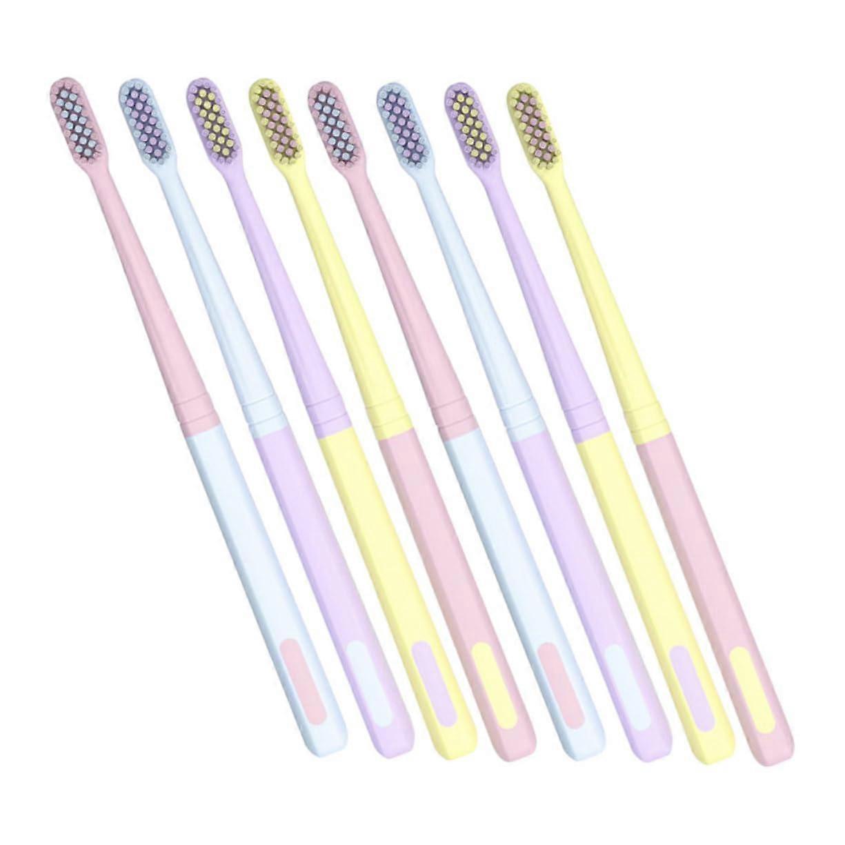 8PCS Extra Soft Toothbrush for Sensitive Teeth with Compact Head and NonSlip Handle