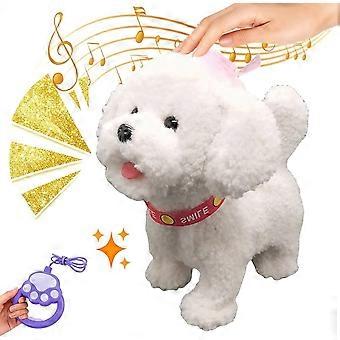 Robot Dog Lifelike Toy, Interactive Robot Dog with Touch Sensing Voice Music Mimic Leash Remote Soft Fur – Battery Powered Puppy (1PC - C)
