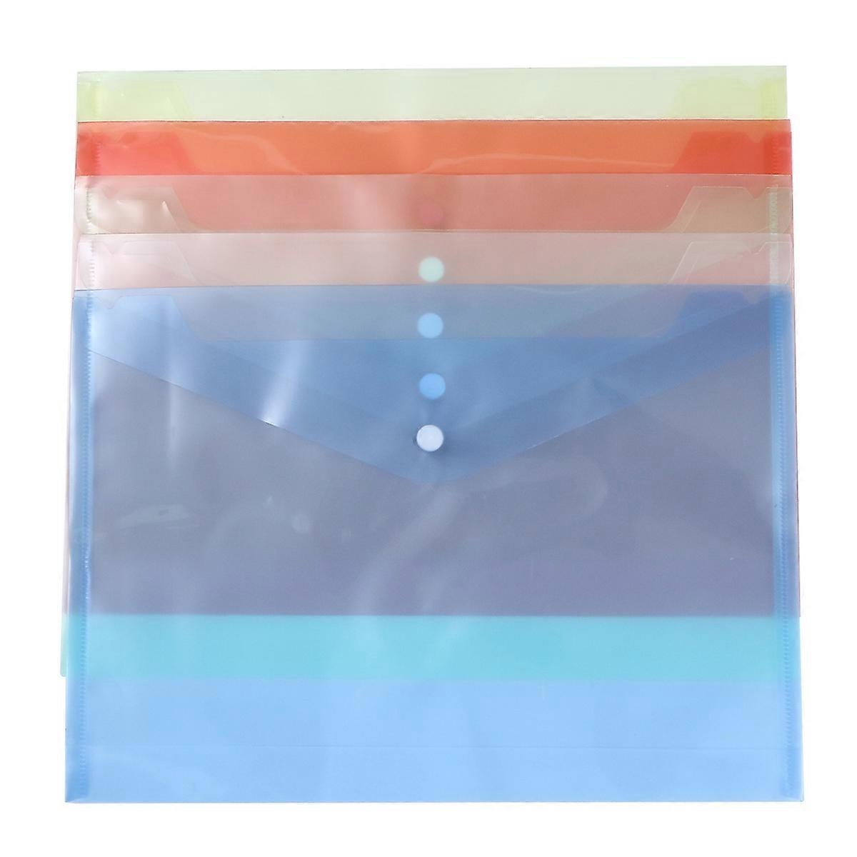 Plastic Document Bag File Holders with Zipper for 24Pcs Assorted Color