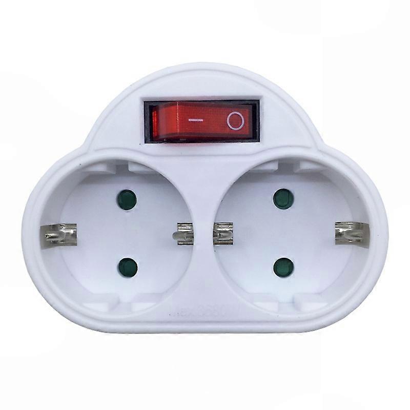 Universal Multi-Plug Adapter with Double Socket, 250V 16A Outlet Switch for Power Conversion