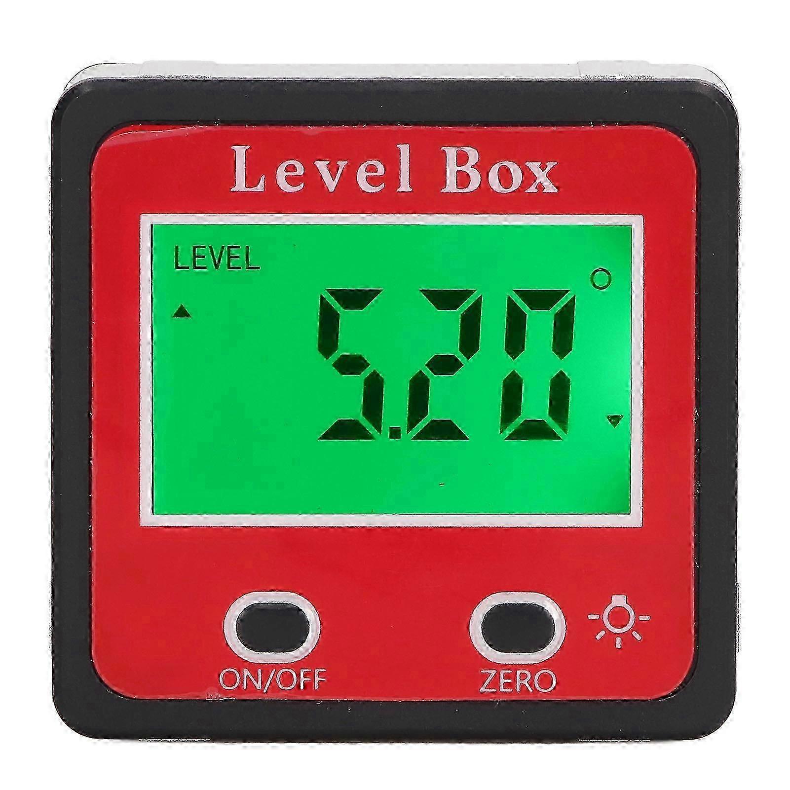Digital Level Box LCD Display Angle Finder High Accuracy Inclinometer Workpiece Measuring Tool