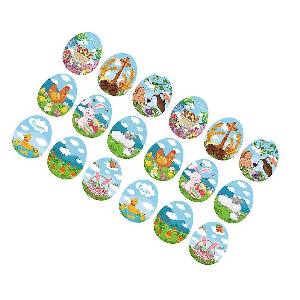 Sticky Wall Stickers Easter Egg Sticker for Decoration 2 Sheets