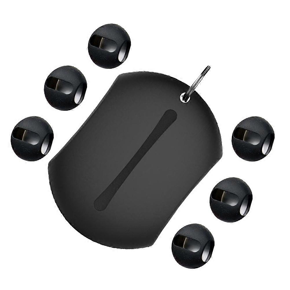 Silicone Earphone Case Protector for 3 Black 7Pcs Set