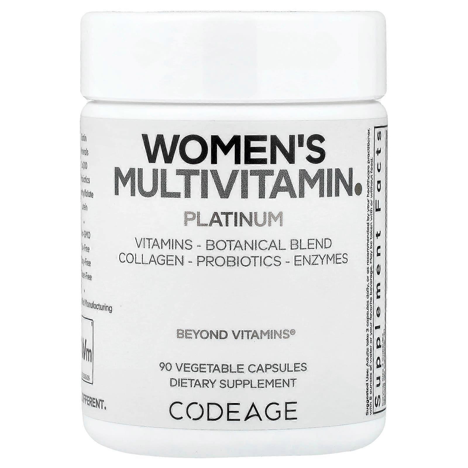 Codeage, Women's Multivitamin, Platinum, 90 Vegetable Capsules