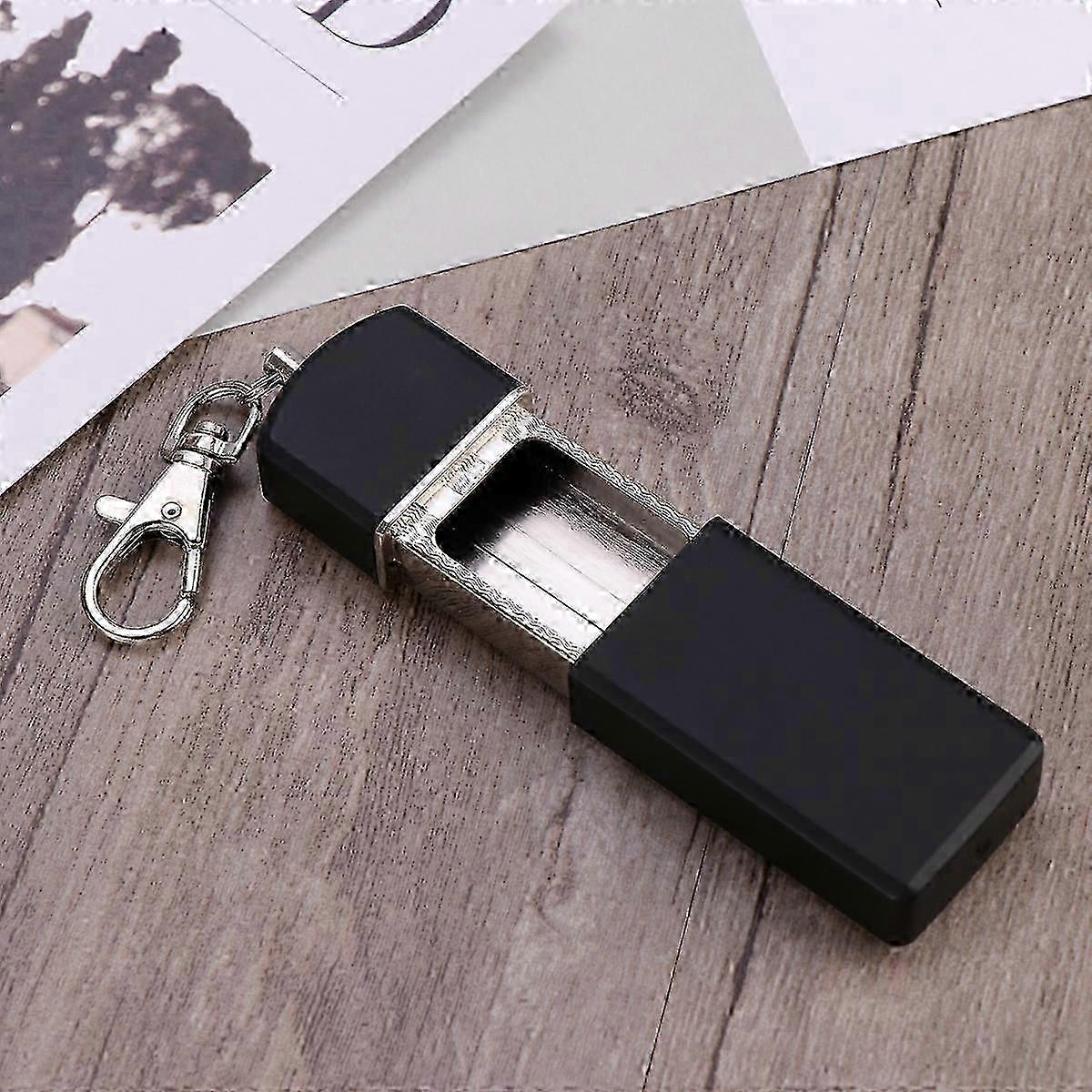 Outdoor Ashtrays Portable Ashtray for with Modern Design Rectangular Shape Black 1Pcs