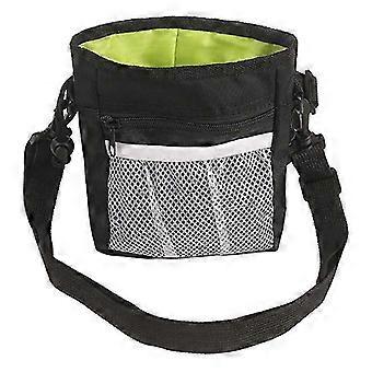 Adjustable Dog Treat Pouch for Walking with Belt Loop, Zipper Pocket for Waste Bags, Drawstring Kibble Container