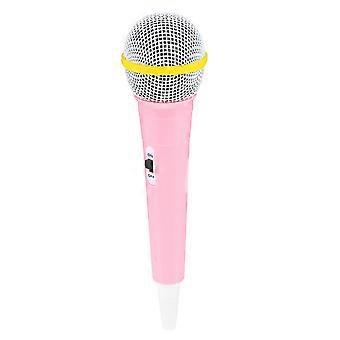 Grappige microfoonprop voor kinderen: roze plastic mini-microfoontje.