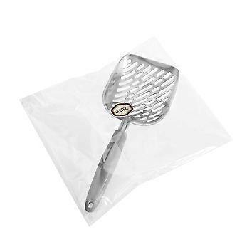UEETEK langt håndtak Pet Kitty Dog Litter Scooper Holdbar metall Pet Sile Spade (Grå)