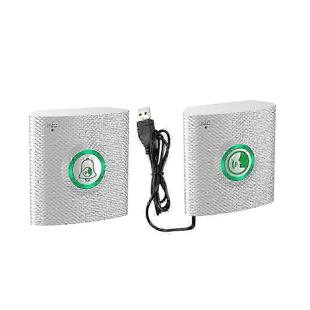 Wireless Long Distance Voice Intercom Full Duplex Door Phone Silver