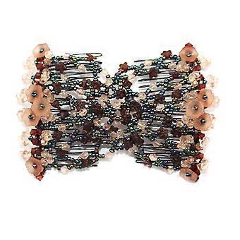 Peigne extensible à perles pour chignon, accessoire de coiffure (5 pièces)