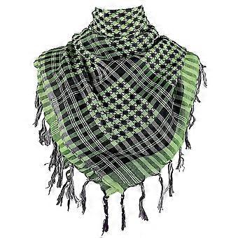 Shemagh-Wüstenschal, farblich abgesetztes Hahnentrittmuster, arabischer Keffiyeh-Schal mit Quasten, Kopftuch, Bandana