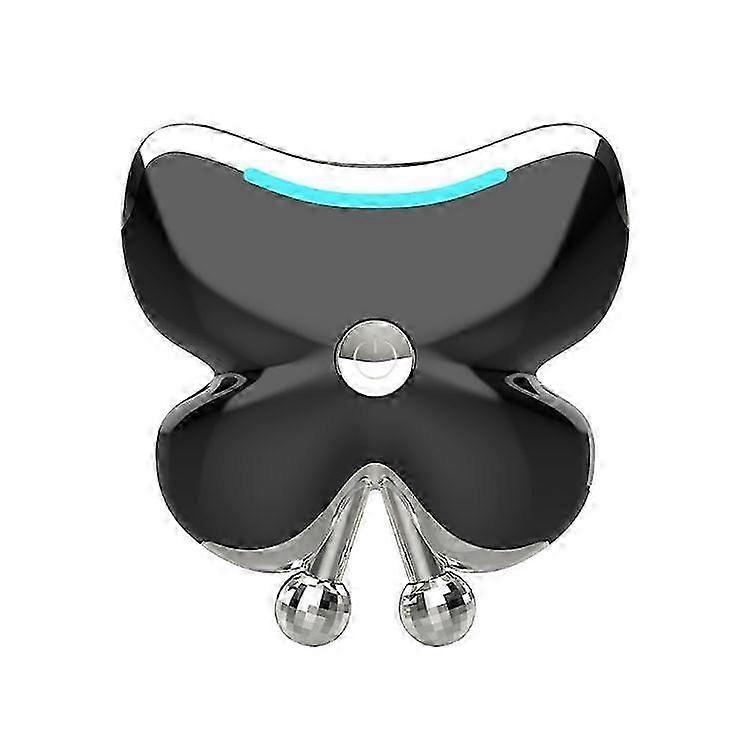 Advanced Microcurrent Gua Sha Face & Neck Massager - Black/Silver, Rechargeable Multi-Mode