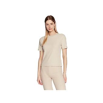 Calvin Klein Ribbed T-shirt Women Beige