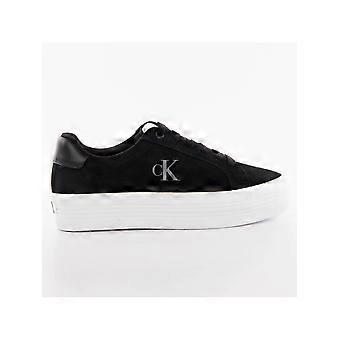 Calvin Klein Jeans suede sneakers for women, black