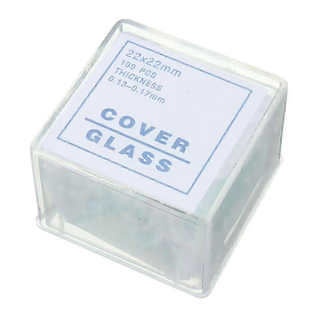 100pcs Transparent Slides Coverslips Coverslides 22x22mm pour microscope