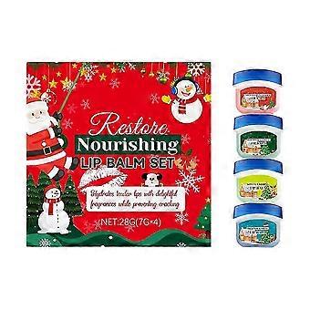 Coffret de baumes à lèvres nourrissants de Noël aux extraits botaniques pour une hydratation 24 heures et un teint rosé naturel