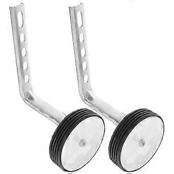 Bicycle Training Wheels, Balance Aid, 12-20 Inch, White, Universal Porous Fit, 1 Set