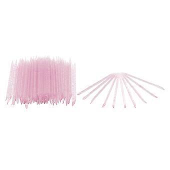 100pcs Einweg-Nagel-Nagelhaut-Pusher Doppelende Nagelhaut-Maniküre-Pediküre-SticksPink
