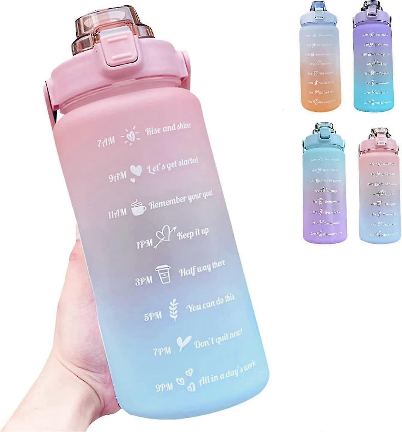2 Litre Water Bottle ,big Water Bottle With Straw, Leakproof Sport Water Bottles