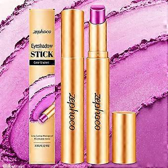 3 Color Gradient Eyeshadow Stick, Silky Waterproof Smudge-Proof Cream Eye Shadow Pen, Gentle Vitamin E Infused Eye Makeup Stick for All Skin Types