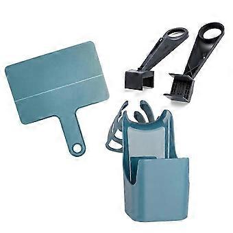 Motorcycle & Bicycle Chain Cleaning Tool Set with Anti-Splash Oil Storage Box, Elastic Plastic, Univ