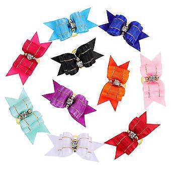 Pet Bow Hair Tie Dog Hair Accessories for Fashion 20Pcs Assorted Color
