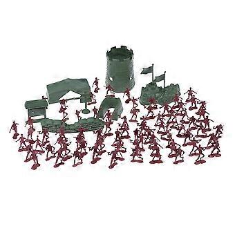 Military Plastic Soldier Model Toy Xiaobingren for Kids Playing 100Pcs