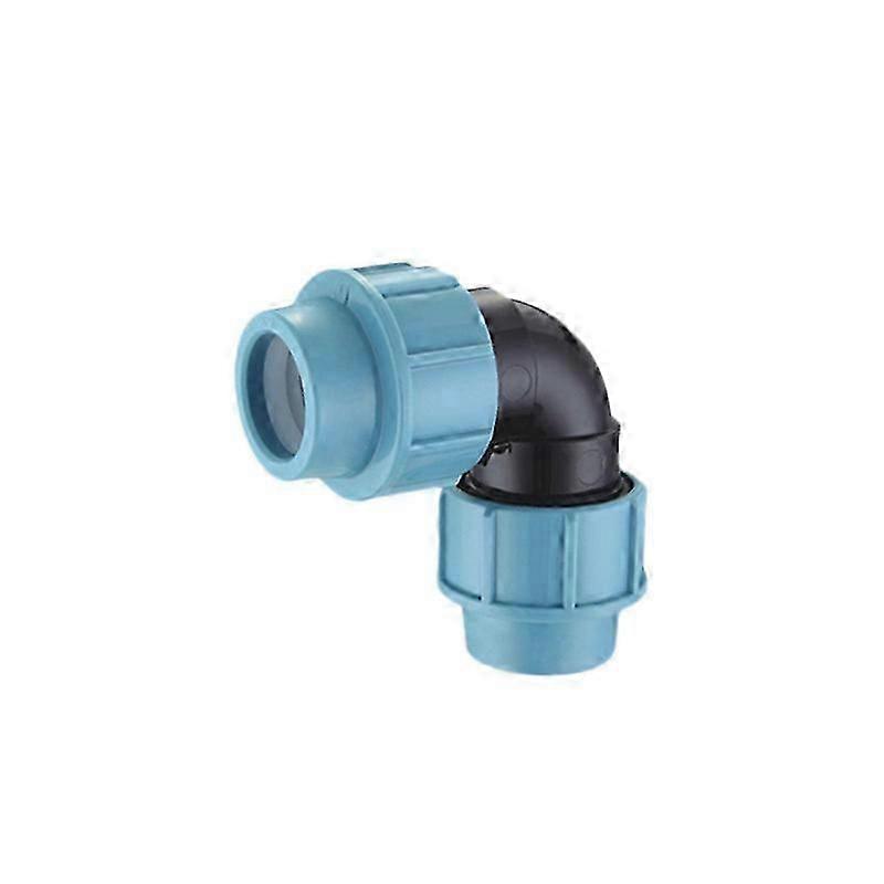 32mm HDPE plastic compression fitting 90 degree elbow