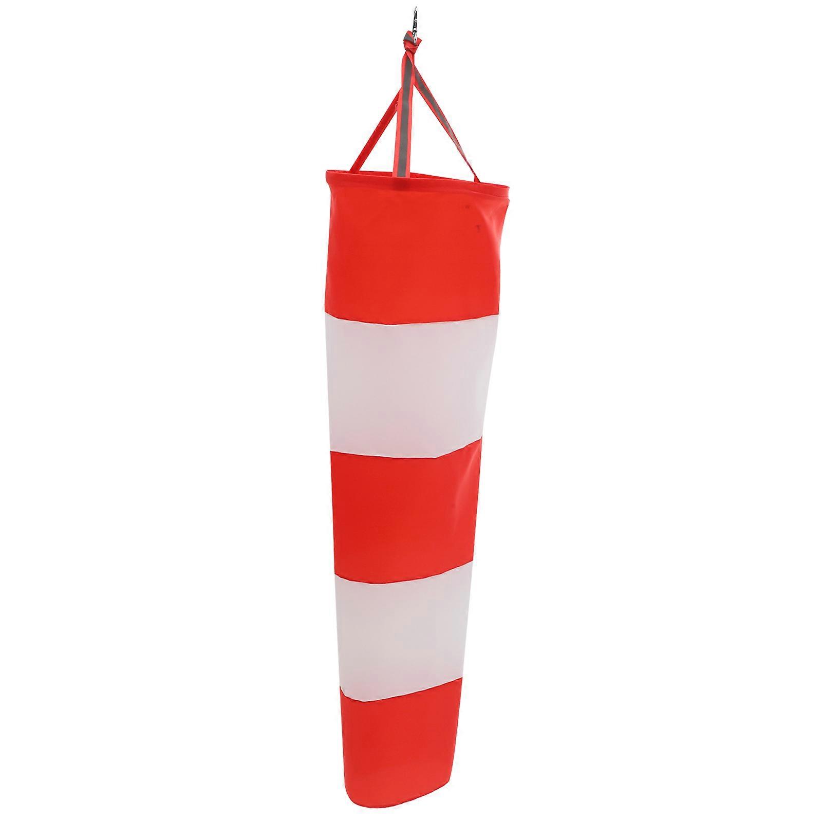 Red Hanging Reflective Windsock for Outdoor Wind Direction Indicator