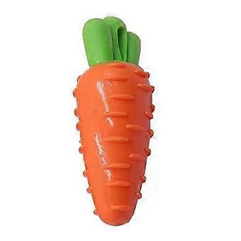 Dog Chew Toy, Textured Non-Toxic TPR Massages Gums and Cleans Teeth, Carrot and Corn Shapes for Home and Travel