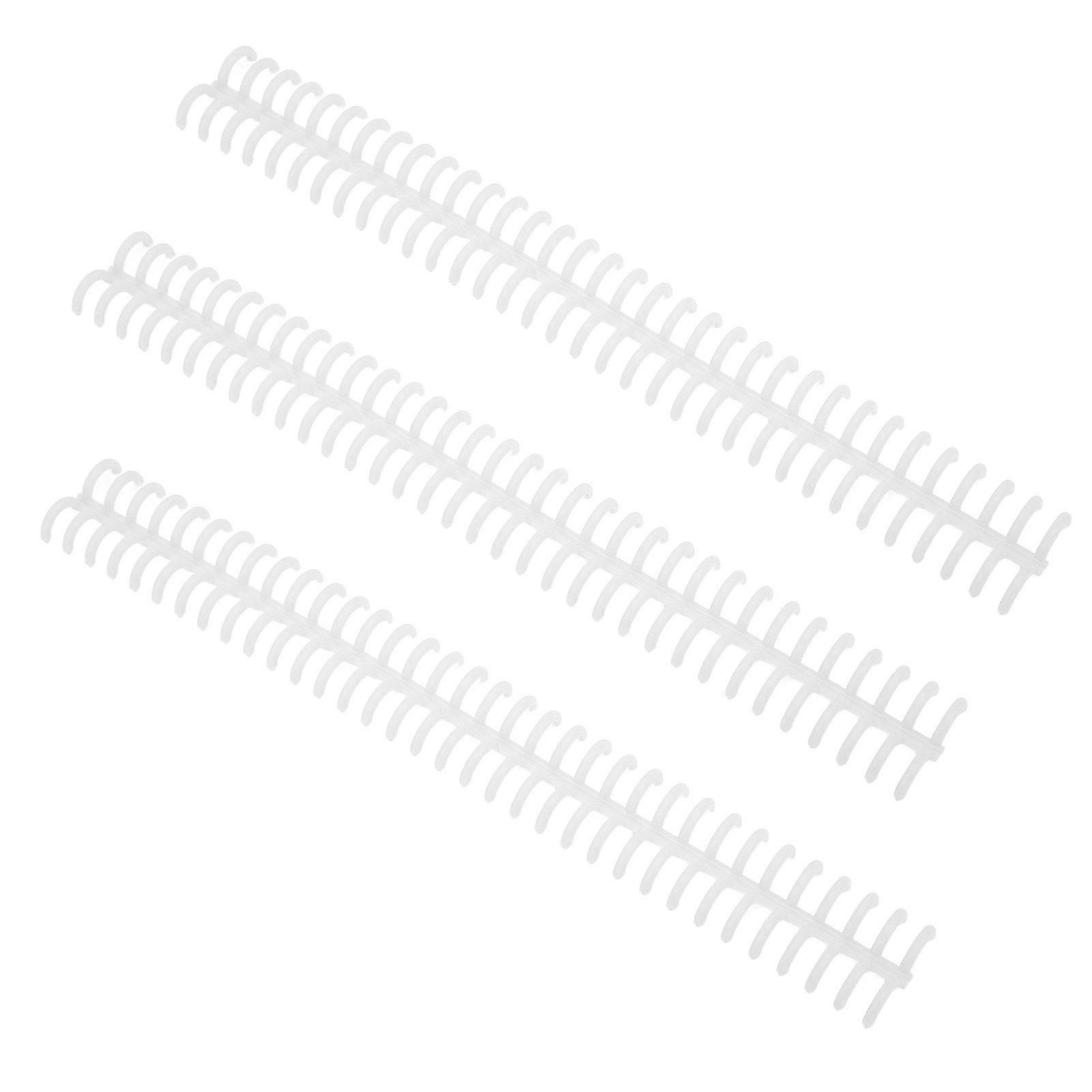 10PCS 34 Hole Binding Spine Plastic Split Loose Leaf Rings Detachable Binding Loop 12mm Diameter White