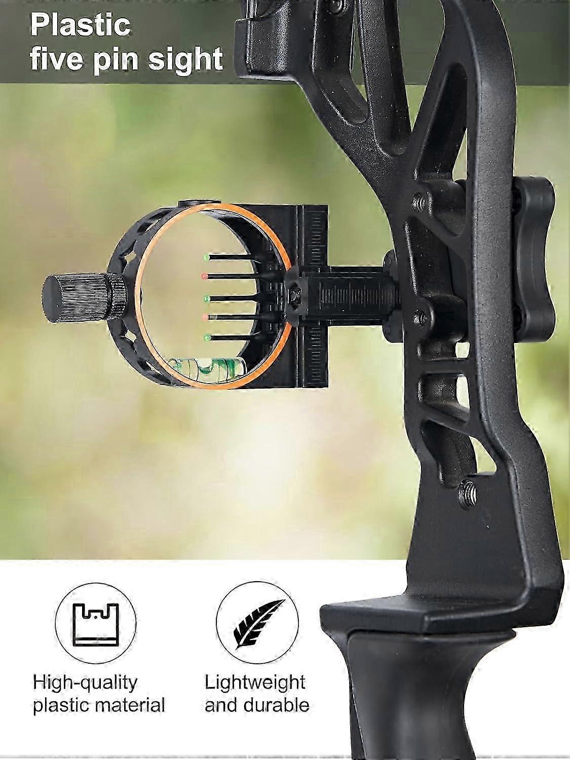 Reversible Mount 5-Pin Archery Sight with LED Sight Light