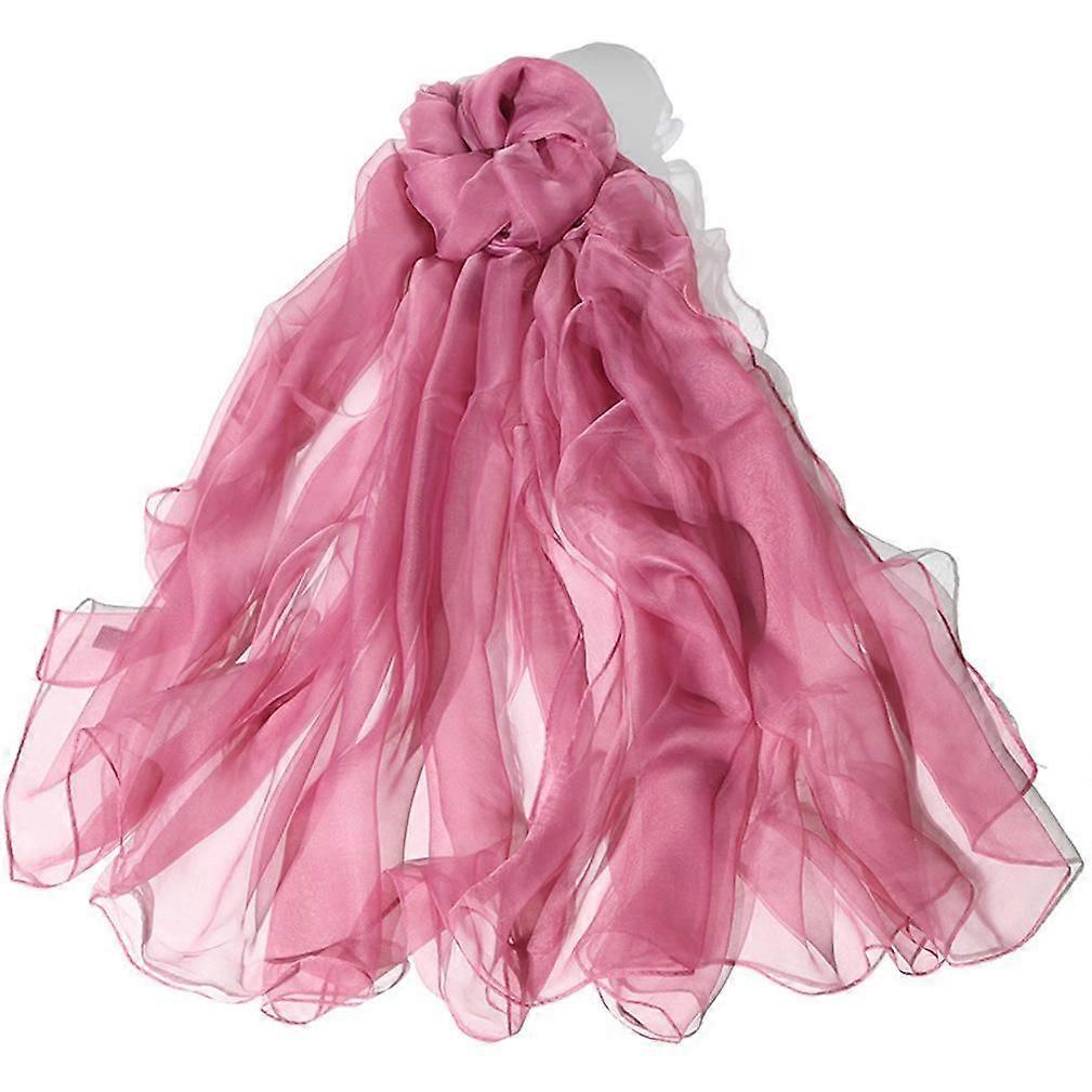 Solid Color Silky Scarf  Thin Lightweight  Wraps Ice Fabric Dancing Shawl