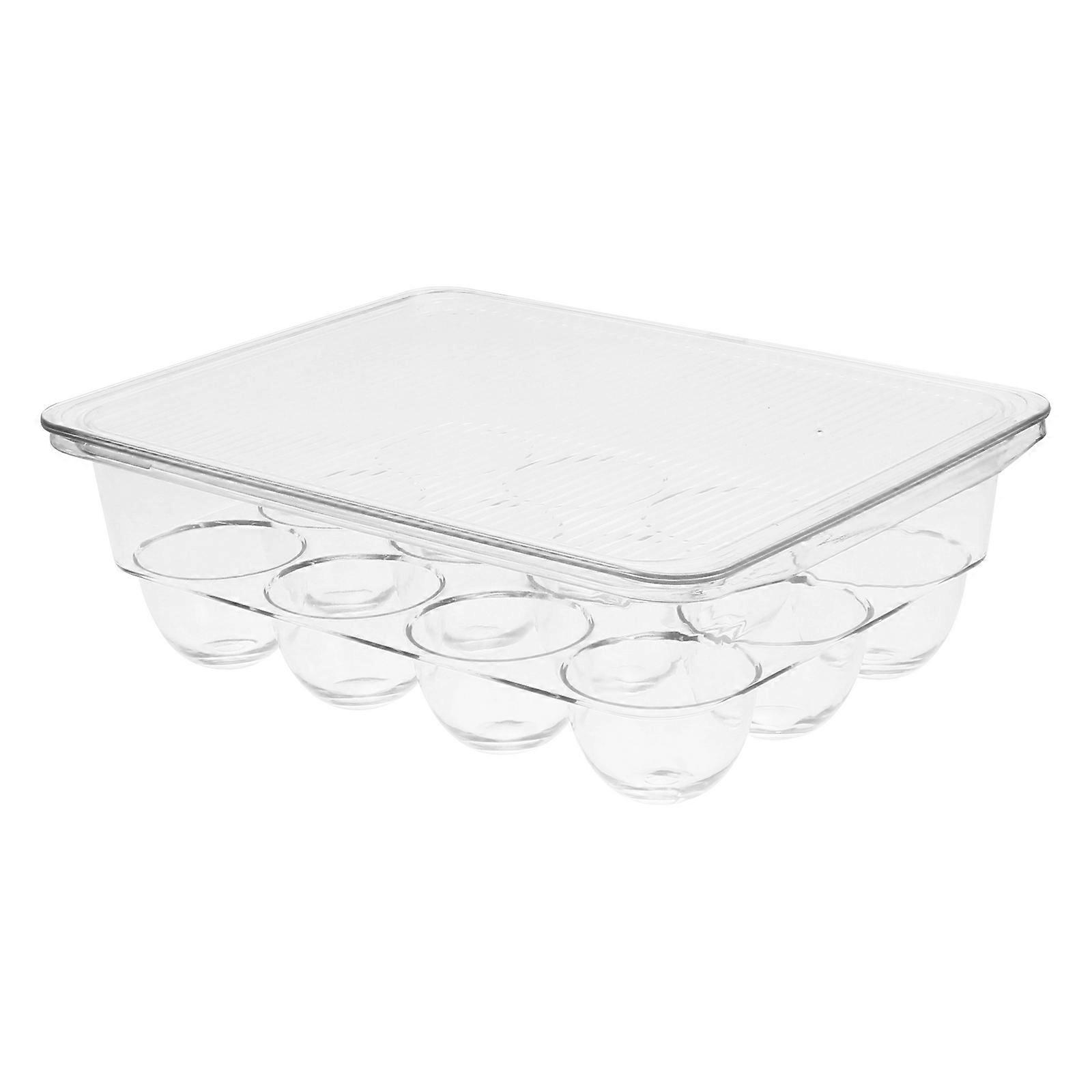Clear Refrigerator Egg Storage Container for 2Pcs Egg Organizer