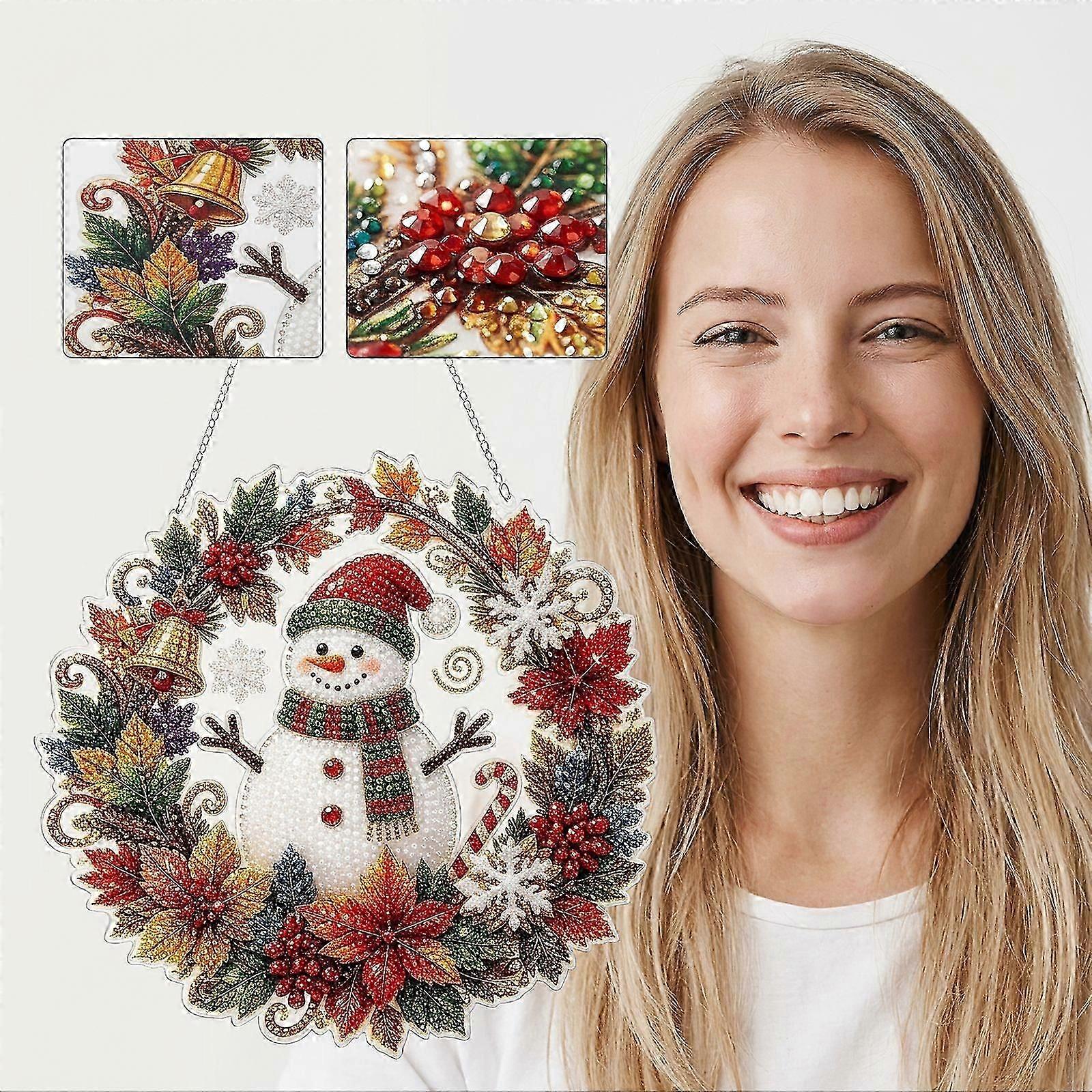 Diamond Art Hanging Decor  Three Ghosts Pumpkin Design