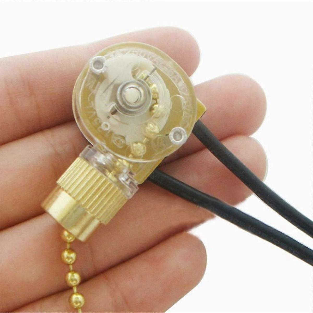 3pack Ceiling Fan Light Switch Ze-109 Fan Switch Ceiling Pull Chain Switch Replacement ()