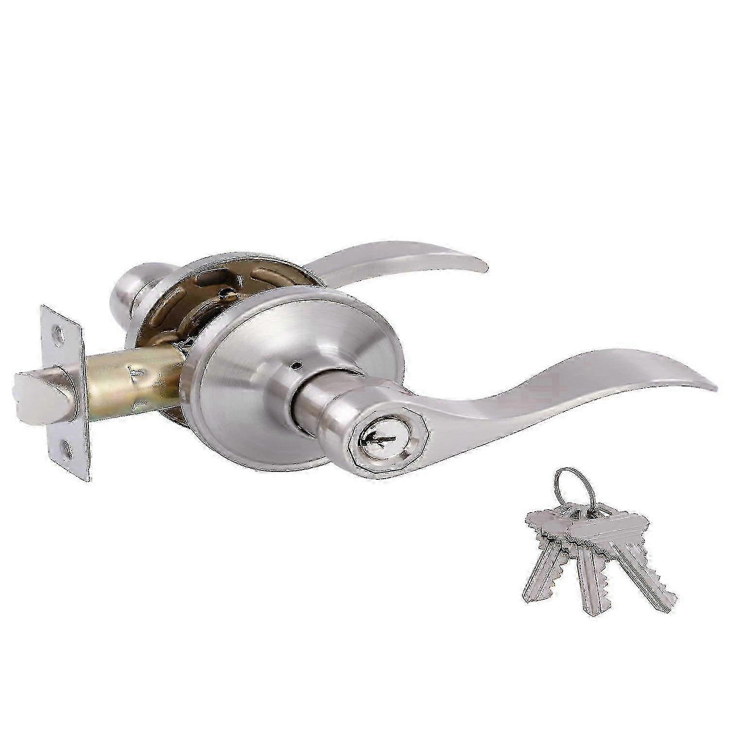 Reversible Satin Nickel Lever Lock Set