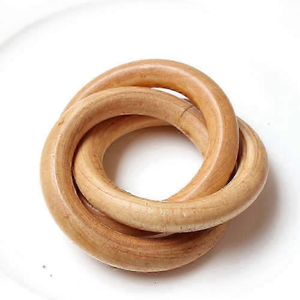 Rustic Wood Napkin Ring Set