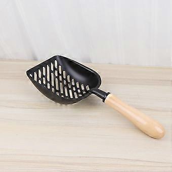 Cat Litter Wooden Handle for Effective Cleaning 1Pcs Alloy Scoop