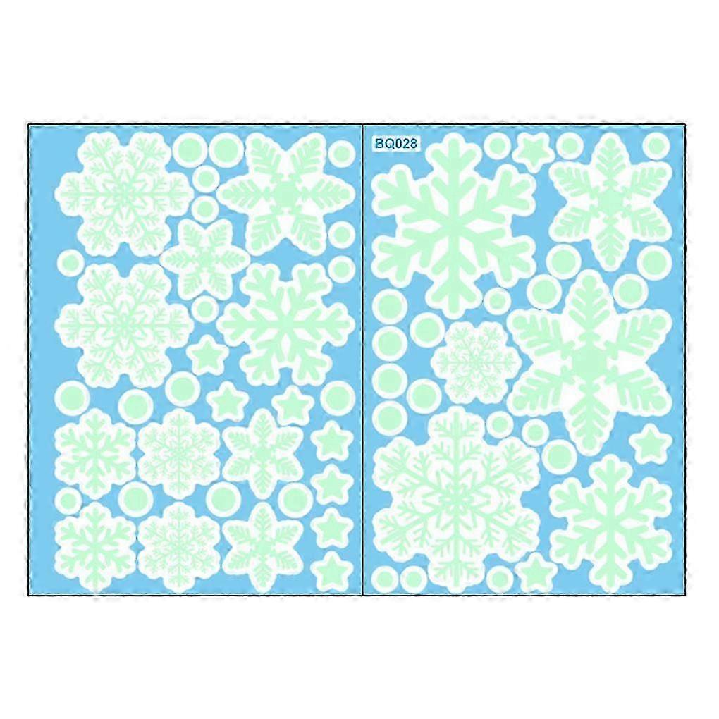 Glow-in-the-Dark Removable Snowflake Decals